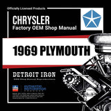1969 Plymouth Shop Manual, Sales Data & Parts Book on CD