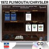 1972 Plymouth Chrysler Shop Manuals & Sales Data on CD