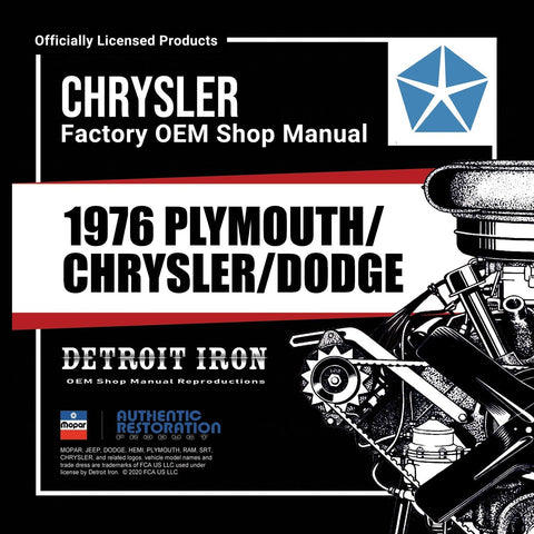 1976 Plymouth Chrysler Dodge Shop Manuals & Sales Literature on CD