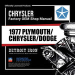 1977 Plymouth Chrysler Dodge Shop Manuals & Sales Literature on CD