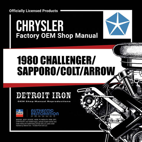 1980 Challenger Colt Sapporo Arrow Shop Manuals Parts Book Owner Manuals on CD