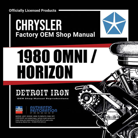 1980 Omni & Horizon Shop Manuals, Parts Book, Owner Manuals & Sales Data on CD