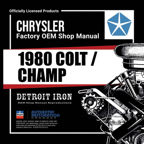 1980 Dodge Colt Plymouth Champ Shop Owner Manuals Parts Book Literature on CD