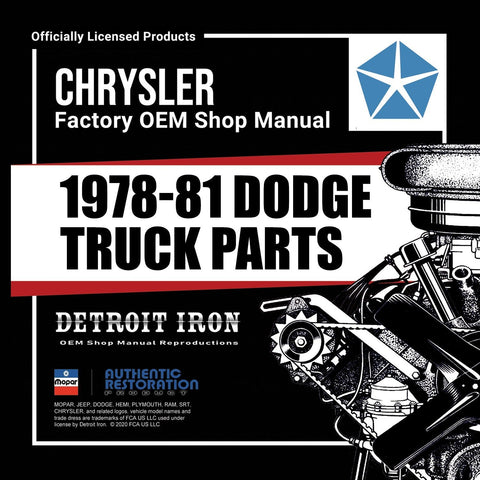 1978-1981 Dodge Truck Parts Manuals (Only) on CD
