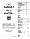 1970 Cadillac Shop Manual