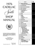 1976 Cadillac Seville Shop Manual Includes 11x26 Color Wiring / Vacuum Diagrams