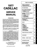1977 Cadillac Shop Manual - Includes 11x26 Color Wiring / Vacuum Diagrams