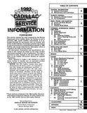 1982 Cadillac Shop Manual 2 Volume Set - Includes H-1914B Final Updates Volume