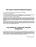 1982 Cadillac Shop Manual 2 Volume Set - Includes H-1914B Final Updates Volume
