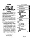 1983 Cadillac Shop Manual