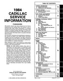 1984 Cadillac Shop Manual