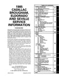 1985 Cadillac Brougham, Eldorado, Seville Shop Manual