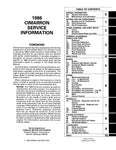 1986 Cadillac Cimarron Shop Manual