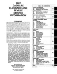 1987 Cadillac Eldorado, Seville Shop Manual