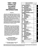 1987-88 Cadillac Allante Shop Manual