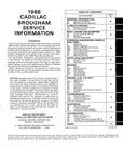 1988 Cadillac Brougham Shop Manual