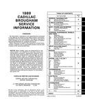 1989 Cadillac Brougham Shop Manual
