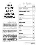 1983 Fisher Body B-C-D-E-G-K Service Manual