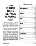1984 Fisher Body A-X-J Service Manual