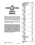 1986 Fisher Body Service Manual