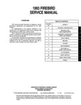 1993 Pontiac Firebird Service Manual