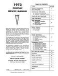 1973 Pontiac Shop Manual