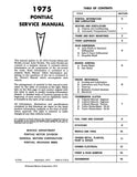 1975 Pontiac Shop Manual