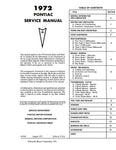 1972 Pontiac Service Manual