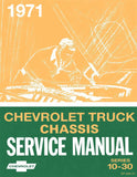 1971 Chevrolet Truck Chassis Service Manual Series 10-30