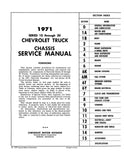1971 Chevrolet Truck Chassis Service Manual Series 10-30