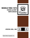 1968 - 1975 Cadillac Parts Catalog & Illustrations Catalog