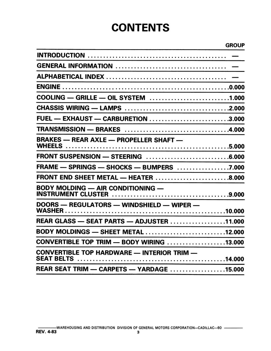 1968 1975 Cadillac Parts Catalog & Illustrations Catalog Jackson