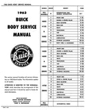 1963 Buick Body Service Manual (All Series)