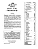 1984 Chevy LD Truck 10-30 Series Shop Manual