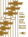 1987 Chevy LD Truck 10-30 Series Service Manual