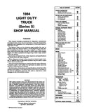 1984 Chevy LD Truck S Series Shop Manual