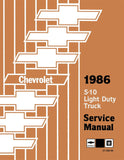 1986 Chevy S-10 LD Truck Shop Manual