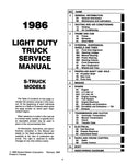1986 Chevy S-10 LD Truck Shop Manual