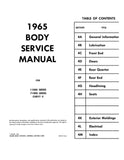 1965 Chevrolet, Chevelle, Chevy II Corvair Body Service Manual