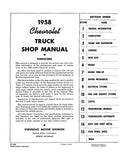1958 Chevy Truck Shop Manual