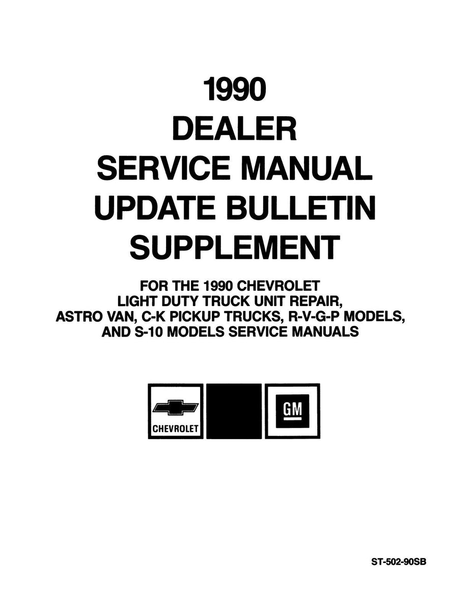 1990 Chevy LD Truck Unit Repair Manual Jackson Automotive Products