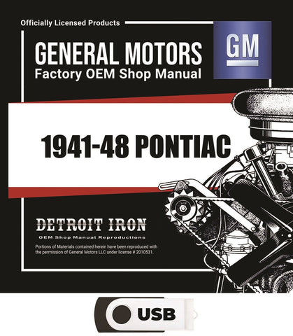 1941-1948 Pontiac Shop Manuals, Sales Data & Parts Books on USB