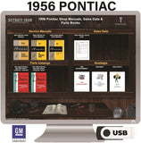 1956 Pontiac Shop Manuals, Sales Data & Parts Books on USB