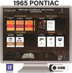1965 Pontiac Shop Manuals, Sales Literature & Parts Books on USB