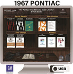 1967 Pontiac Shop Manuals, Sales Literature & Parts Books on USB