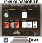1949 Oldsmobile Shop Manual, Sales Data & Parts Books on USB