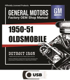 1950-1951 Oldsmobile Shop Manuals, Parts Books & Sales Literature on USB