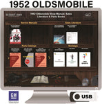 1952 Oldsmobile Shop Manual, Sales Literature & Parts Books on USB