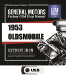 1953 Oldsmobile Shop Manual, Sales Data & Parts Books on USB