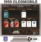 1955 Oldsmobile Shop Manual, Sales Data & Parts Books on USB